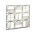 36" Black and Gold Square Iron Framed Accent Mirror
