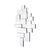 30" Clear Abstract Glass Contemporary Panels Unframed Accent Mirror