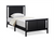 Black And Walnut Reversible Solid Wood Twin Bed Frame