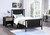 Black And Walnut Reversible Solid Wood Twin Bed Frame