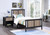 Black And Walnut Reversible Solid Wood Twin Bed Frame
