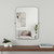 Set of Two 32" Silver Metal Framed Accent Mirrors