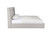 Gray Tufted Linen Blend Upholstered King Bed Frame