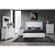 White Faux Crystal Bling Wood And Tufted Cotton Lighted Queen Bed Frame