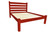 Red Solid Wood Twin Bed Frame Home Accent