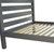 Gray Solid Wood Queen Bed Frame