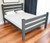 Gray Solid Wood Queen Bed Frame