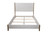 Natural and White Solid Wood And Upholstery King Bed Frame