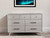 59" Gray Solid Wood Seven Drawer Double Dresser