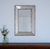 20" Silver Framed Antiqued Accent Mirror