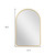 39" Gold Arch Metal Framed Bathroom Vanity Mirror Glass