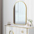 39" Gold Arch Metal Framed Bathroom Vanity Mirror Glass