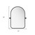 Set of Two Black Iron Arch Tilting Framed Bathroom Vanity Mirrors