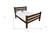 Brown Solid Wood Queen Bed Frame Home Accent