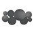 Set Of Eight Black Metal Round Cojoined Accent Mirrors