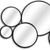 Set Of Eight Black Metal Round Cojoined Accent Mirrors
