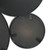 Set Of Eight Black Metal Round Cojoined Accent Mirrors