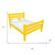Yellow Solid Wood Queen Bed Frame - 880016477023