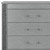 36" Silver Wood Five Drawer Dresser