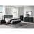 22" Black Solid and Manufactured Wood Two Drawer Nightstand
