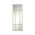 63" Gold Iron Window Pane Geometric Framed Full Length Hanging Mirror