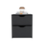 19" Black Wood Two Drawer Nightstand Home Accent