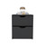 19" Black Wood Two Drawer Nightstand Home Accent