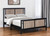 Black And Walnut Reversible Solid Wood Full Bed Frame