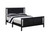 Black And Walnut Reversible Solid Wood Full Bed Frame