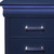 24" Blue Wood Lighted Two Drawer Nightstand