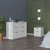 Two Piece White Bedroom Set Manufactured Wood
