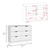 Two Piece White Bedroom Set Manufactured Wood