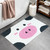 32" White Black And Pink Cotton Cow Youthful Bath Rug