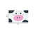 32" White Black And Pink Cotton Cow Youthful Bath Rug