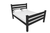 Black Solid Wood Queen Bed Frame