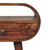 21" Brown Solid Wood Oval One Drawer Nightstand