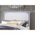 White Wood and Faux Crystal Bling Lighted King Bed Frame