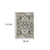 7' X 9' Blue and Beige Oriental Stain Resistant Indoor Outdoor Area Rug