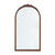 42" Brown Crowned Top Antiqued Glass Arch Framed Accent Mirror