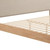 Natural and Beige Wood And Upholstery King Bed Frame