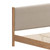 Natural and Beige Wood And Upholstery King Bed Frame