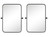 Set of Two 32" Black Metal Framed Accent Mirrors