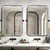 Set of Two 32" Black Metal Framed Accent Mirrors