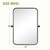Set of Two 32" Black Metal Framed Accent Mirrors