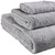 Set of Three Light Gray Cotton Quick Dry Terry Cloth Towels