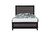 Black And Gray Inlaid Panels Queen Bed Frame