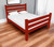 Red Solid Wood Twin Bed Frame Decor