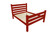 Red Solid Wood Twin Bed Frame Decor