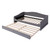Gray Tufted Boucle Twin Day Bed With LED Lighting And Trundle And USB