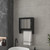 18" Black Wood, Metal Floating Bathroom Vanity And Medicine Cabinet With Mirror